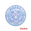 Pegatinas de Tela Bordadas de Dibujos Animados de las Doce Constelaciones de Venta Caliente Transfronteriza, Parches de Tela para Ropa de Animales Lindos para Planchar, Parche de Insignia para Ropa