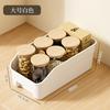 Cesta de Almacenamiento de Plástico Grande para Cocina Rectangular Refrigerador Escritorio Inclinado Artículos Pequeños Caja de Almacenamiento de Gran Capacidad