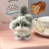 Lindo Colgante Llavero Gatito Palo Retorcido Peludo Paquete de Material de Mascota Lindo Hecho a Mano Regalo de Cumpleaños DIY