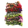 Planta Verde Simulada Violeta Colgante de Pared Decoración de Pared para el Hogar Colgante de Barandilla de Balcón Orquídea Colgante Cesta Colgante Boda Flor Falsa Ratán