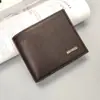 Cartera Larga Horizontal para Hombre de Talla Grande Corta Comercio Transfronterizo Moda Simple Cartera Multifuncional Cartera con Múltiples Ranuras para Tarjetas