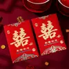 2026 Nuevos Estilos de Sobres Rojos para Boda, Diseño Creativo Personalizado para Boda con Estampado Dorado para Bloquear la Puerta