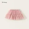 Roupa Infantil Bangxuan Meninas Verão Cor Sólida Malha Saia Tutu Saia Bolo Meninas Saia Meia Bebê Menina Tendência