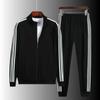 Traje Deportivo Rojo para Caminar para Hombres Danzaor de Plaza de Jiamusi Tres Rayas Fitness Running Ropa Casual Grupo