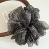 Scrunchie de Lujo Ligero Estilo Coreano con Estampado de Leopardo Oversize y Estilo Esponjoso y Perezoso para Accesorios de Cabello de Cola de Caballo Baja