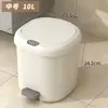 Papelera de Lujo Ligero de Operación con Pedal para Uso Doméstico con Tapa, Sellada y a Prueba de Olores, Adecuada para Sala de Estar, Dormitorio, Baño, Diseño Simple, Venta al por Mayor