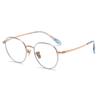 Armazón de Lentes Ultraligero Titanio Puro Polígono 50 Femenino Abanico Coreano Casual Masculino Estudiante de Arte Moda F61003 Espejo