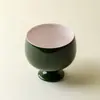 Taza Maestra Inno Gui Song de Alta Calidad Hecha a Mano con Base Alta, Taza de Té Personal Exquisita y Lujosa en Color Verde Hoja de Bambú