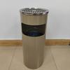 Papelera de Acero Inoxidable para Centros Comerciales, KTV, Pasillos, Entradas de Elevadores, Cubo con Cenicero, Escritorio de Oficina, Hotel, Gran Capacidad para Uso Comercial
