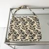 Bolsa Floral Coreana Kong Xiaozhen Blanca Baihe Mismo Estilo Bolsa de Lona para Picnic Camping Bolsa de Tela Bolsa de Red Roja Bolsa Roja Bolso de Mujer