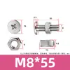 Tornillo y Tuerca Combinación de Dos Piezas para Máquina de Mascarillas y Luminarias, Acero Inoxidable 304 Tornillo y Tuerca