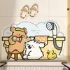 Alfombra de Baño de Dibujos Animados Premium, Alfombra Resistente a la Suciedad y Absorbente de Agua para Baño, Alfombra de Diatomeas para Entrada, Alfombra de Baño Antideslizante de Alta Gama