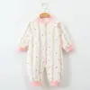 Body para Bebê Primavera e Outono Algodão Puro Recém-Nascido Sem Costura Roupa de Engatinhar 0-1 Ano Macacão Classe A Roupas para Recém-Nascido