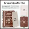 Uma variedade de interessantes cartas de baralho de papel de tamanho mini pequeno jogo de mesa
