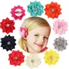 Nuevo pasador de hoja de loto para niños, pasador de flor de loto de múltiples capas con diamantes de imitación puntiagudos, más taladro, 13 colores opcionales