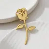 Broche Vintage Vazado de Sol, Alfinete Elegante de Flor de Rosa Estilo Francês, Broche de Luxo Leve de Alta Qualidade, Acessório de Emblema de Clipe de Lapela
