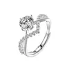 Coronando el Amor: Anillos de Pareja para Hombres y Mujeres, un Par de Anillos Ajustables con Diamantes, Sensación de Lujo de Alta Gama, Perfectos para Propuestas y Regalos de Boda