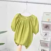 Camisa Verde Estilo Hong Kong para Mujer Verano Estilo Coreano Nicho Moda Suelta Suave Casual Top para Gorditas