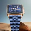 LIGE/Transfronterizo Nuevo Reloj de Cuarzo para Hombre Reloj de Negocios para Hombre Resistente al Agua Calendario Luminoso Correa de Acero Inoxidable Reloj de Pulsera Dorado Blanco