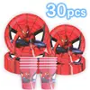 Festa de Aniversário do Homem-Aranha Pratos de Papel Cartoon 7 polegadas Pratos Descartáveis para Bolo Design Redondo Pratos de Sobremesa Pratos de Jantar