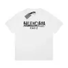 Camiseta de Verano Cruzada Bale25Ss Nuevo Estilo 260g Algodón Peinado Puro Hilo Doble Logo Impreso Lujo Accesible para Hombre y Mujer Manga Corta