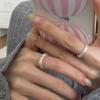 Anillo de plata roto con perla de estilo coreano para mujer, otoño de 2022, estilo frío, ligero, de lujo, diseño de nicho de moda