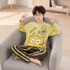 Pijama e Roupa de Casa Infantil Primavera 2026 Novo Estilo Meninas Primavera e Outono Algodão Puro Meninos Bebês Conjunto de Roupas Infantis 100% Algodão para Roupa de Fora