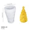 Molde para Vela Perfumada de Duende Navideño Muñeco de Nieve Árbol de Navidad Silicona Resina Yeso Pegamento Película Venta al por Mayor