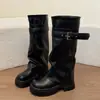 Botas altas, pantalones elegantes de gamuza, cinturón retro, botas largas, nuevas y modernas botas largas para mujer, 2026