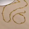 Venta Caliente Transfronteriza Vacaciones de Verano en la Playa Más Cadena de Pulsera con Collar de Perlas Cadena de Bolas de Acero Inoxidable Pulsera para Mujer Joyería