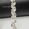 Cadena de Garra de Pedrería Cadena de Diamantes de Cristal DIY Soldada a Mano Cadena Electrochapada Cordón de Zapato Accesorios para Bolsa de Mujer Accesorios para Prenda