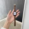 Adequado para Apple Watch iwatch7 geração pulseira simples de cintura fina 123456se macia padrão lichia pulso em forma de T