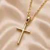 Europeu e americano transfronteiriço popular jóias strass embutido colar de cruz simples moda cruz pingente colar atacado