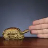Enfeite de Tartaruga de Cobre, Tartaruga de Latão da Longevidade, Miniatura de Tartaruga de Cobre para Festa de Aniversário, Animal Tartaruga Pisoteada para Aniversário