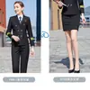 Uniforme de capitán chino para hombre, atuendo de clase para estudiante de asistente de vuelo de aviación, anfitrión, bar, seguridad, traje de guardia de propiedad