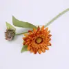 Flores Artificiales de Girasol de Peluche para Decoración de Sala de Estar y Entrada, Adornos de Flores Falsas, Ramo Vintage de Mano, Venta Directa en Transmisión en Vivo