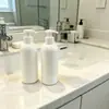 Botella redonda de hombro de 120 ml y 24 dientes, directa de fábrica, HDPE, color blanco, para gel de ducha, champú, embalaje de viaje, embalaje químico diario