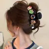Dulce pinza de tiburón retro para cabello voluminoso, accesorio de pinza para el cabello grande, nuevo y lindo pinza de garra con moño 2026