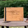 Servicio de Etiquetado Transfronterizo, Libro de Invitados de Madera Más Vendido, Nombre Grabado Personalizado, Libro de Firmas para Invitados de Boda