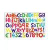 4 tipos de pegatinas de letras y números de colores, incluyendo letras mayúsculas y minúsculas, adecuadas para etiquetas autoadhesivas, logotipo personalizado