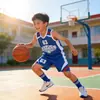 Conjunto de Uniforme de Baloncesto Infantil, Uniformes de Equipo de Baloncesto de Secado Rápido Personalizados para Estudiantes de Primaria, Niños y Niñas