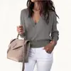 2024 Europa e América Amazon Outono e Inverno Sexy Moda Decote em V Profundo Cruzado Morcego Manga Longa AliExpress Malha Top