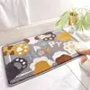 Alfombras absorbentes populares y adorables para baño, alfombras de dibujos animados para uso doméstico, adecuadas para baños, dormitorios y inodoros, con una textura de cachemira sintética