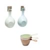 Cuchara de Plástico Artística para Agua para Uso Doméstico, Cucharón de Cocina Engrosado con Mango Largo, Colgable, Cuchara de Agua Refinada Estilo Japonés para Lavar el Cabello del Bebé