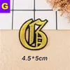 Parche Bordado con Letras y Números Romanos Antiguos Dorados con Adhesivo Termofusible. Insignia Bordada Parche Pequeño Emblema Parche de Tela Accesorios para Ropa