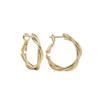 Pendientes de plata S925 con diseño de aguja coreana, con giro simple, para mujer, con personalidad femenina, combinables con todo.