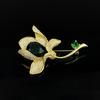 Broches de Flor de Esmeralda para Mulheres Acessórios de Alta Qualidade Pins Exquisitos e Elegantes Decorações de Casaco de Terno