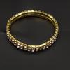 Pulseira de Strass Quadrado de Fileira Única Novo Estilo Transfronteiriça Europeia e Americana para Mulheres, Pulseira Elástica Fashion e Simples de Fileira Única com Pedras Completas Atacado