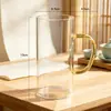 Taza de Vidrio de Borosilicato Alto, Taza de Agua Doméstica Resistente a Altas Temperaturas, Taza de Desayuno Leche Café de Gama Alta Nicho, Taza de Vidrio para Infusión de Té