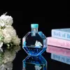 Botella de Perfume Octagonal de Velero Mediterráneo Gota de Aceite Luminosa Decoración de Escritorio para el Hogar Adorno de Reloj de Arena Juguete para Aliviar el Estrés de Oficina